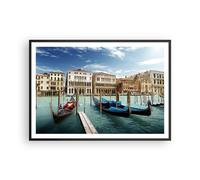 Affiche Poster 100x70cm Tableaux Image Architecture venise italie gondole Art