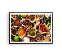 Affiche Poster 100x70cm Tableaux Image Cuisine nourriture herbes épices Art