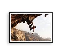 Affiche Poster 100x70cm Tableaux Image Escalade extrême montagnes Grèce Art