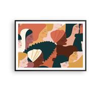 Affiche Poster 100x70cm Tableaux Image Femmes Multiculturalisme Moderne Art