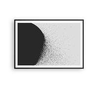 Affiche Poster 100x70cm Tableaux Image L'Abstraction Noir Et Blanc Géométrie Art