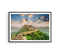 Affiche Poster 100x70cm Tableaux Image Mur Montagne asiatique porcelaine Art