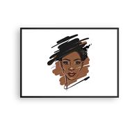 Affiche Poster 100x70cm Tableaux Image Photo Africain Moderne Portrait Wall Art
