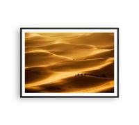 Affiche Poster 100x70cm Tableaux Image Photo Afrique sahara chameau paysage Art