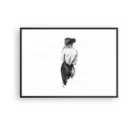 Affiche Poster 100x70cm Tableaux Image Photo Aquarelle Femme Nudité Wall Art