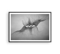 Affiche Poster 100x70cm Tableaux Image Photo Baiser Amour Couple Wall Art