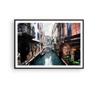 Affiche Poster 100x70cm Tableaux Image Photo Bateau pont tourisme Venise Art
