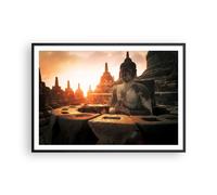 Affiche Poster 100x70cm Tableaux Image Photo Bouddha foi Asie Wall Art