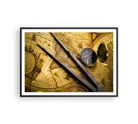 Affiche Poster 100x70cm Tableaux Image Photo Boussole aventure voyage Wall Art