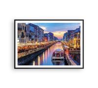 Affiche Poster 100x70cm Tableaux Image Photo Canal Grande Soir Wall Art
