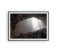 Affiche Poster 100x70cm Tableaux Image Photo Cave Aube Femme Wall Art