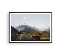 Affiche Poster 100x70cm Tableaux Image Photo Chemin Montagne Sommets Wall Art