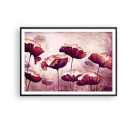 Affiche Poster 100x70cm Tableaux Image Photo coquelicot fleur prairie Wall Art