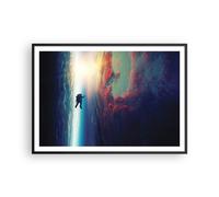 Affiche Poster 100x70cm Tableaux Image Photo Cosmos Astronaute Planète Wall Art