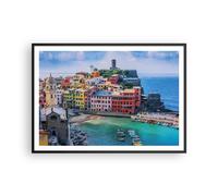 Affiche Poster 100x70cm Tableaux Image Photo Couleurs Bâtiments Italie Wall Art