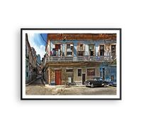 Affiche Poster 100x70cm Tableaux Image Photo Cuba La Havane Balcon Wall Art