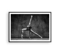 Affiche Poster 100x70cm Tableaux Image Photo Danse Figure Noir Et Blanc Wall Art