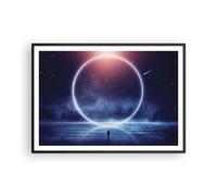 Affiche Poster 100x70cm Tableaux Image Photo Fantaisie Anneau Cosmos Wall Art
