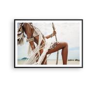 Affiche Poster 100x70cm Tableaux Image Photo Femme Liberté Exotisme Wall Art