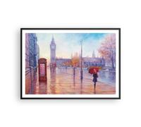 Affiche Poster 100x70cm Tableaux Image Photo Grand Ben Parapluie Wall Art