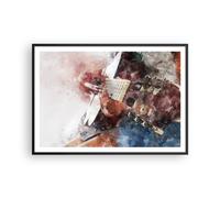 Affiche Poster 100x70cm Tableaux Image Photo guitare musique Wall Art
