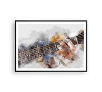 Affiche Poster 100x70cm Tableaux Image Photo guitare musique Wall Art