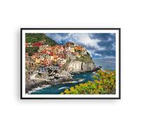Affiche Poster 100x70cm Tableaux Image Photo Italie côte roche paysage Wall Art