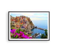 Affiche Poster 100x70cm Tableaux Image Photo Italie côte roche paysage Wall Art