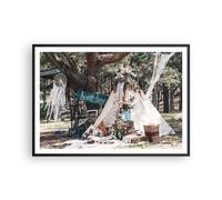 Affiche Poster 100x70cm Tableaux Image Photo Jeunes Mariés Amour Paysage Art