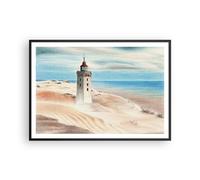 Affiche Poster 100x70cm Tableaux Image Photo Lanterne Mer Image Wall Art