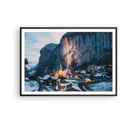 Affiche Poster 100x70cm Tableaux Image Photo Lauterbrunnen Suisse Vallée Art