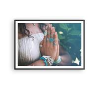 Affiche Poster 100x70cm Tableaux Image Photo Mains Bijoux Boho Wall Art
