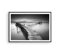 Affiche Poster 100x70cm Tableaux Image Photo mer pont paysage nature Wall Art