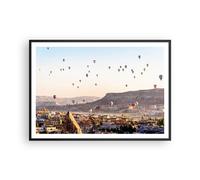 Affiche Poster 100x70cm Tableaux Image Photo montagnes montgolfière vol Wall Art