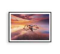 Affiche Poster 100x70cm Tableaux Image Photo Łódź Ouest Le Soleil Wall Art
