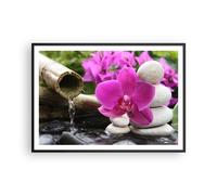 Affiche Poster 100x70cm Tableaux Image Photo Orchidée bambou décoration spa Art