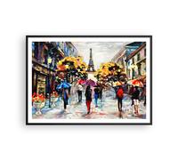 Affiche Poster 100x70cm Tableaux Image Photo Paris ville maison Wall Art