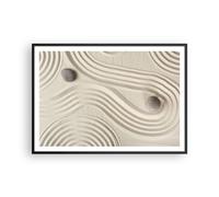 Affiche Poster 100x70cm Tableaux Image Photo Pierres Chiffres Sable Wall Art