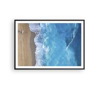 Affiche Poster 100x70cm Tableaux Image Photo Plage Bord Mer Wall Art Decoration