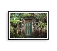 Affiche Poster 100x70cm Tableaux Image Photo Portail Porte Vert Wall Art