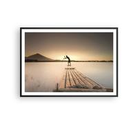 Affiche Poster 100x70cm Tableaux Image Photo Radeau Ouest Le Soleil Wall Art