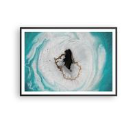 Affiche Poster 100x70cm Tableaux Image Photo Renversé Tache Turquoise Wall Art