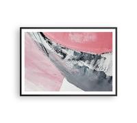 Affiche Poster 100x70cm Tableaux Image Photo Rose Gris Peinture Wall Art