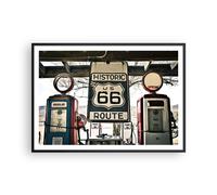 Affiche Poster 100x70cm Tableaux Image Photo route vieux 66 usa Wall Art