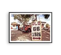 Affiche Poster 100x70cm Tableaux Image Photo route vieux 66 usa Wall Art