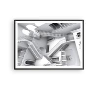 Affiche Poster 100x70cm Tableaux Image Photo Science Illusion Escaliers Wall Art