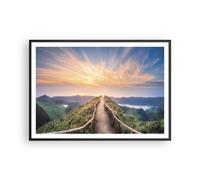 Affiche Poster 100x70cm Tableaux Image Photo Sentier Montagne Açores Wall Art