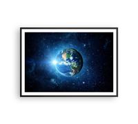 Affiche Poster 100x70cm Tableaux Image Photo Terre Univers Etoiles Galaxie Art