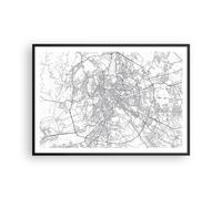 Affiche Poster 100x70cm Tableaux Image Photo Ville Carte Rome Wall Art