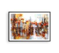 Affiche Poster 100x70cm Tableaux Image Photo ville immeuble Wall Art Decoration